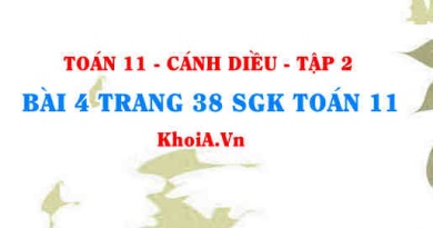 Bài 4 trang 38 Toán 11 tập 2 Cánh Diều